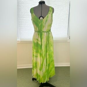 Hand-painted silk dress from Canadian designer